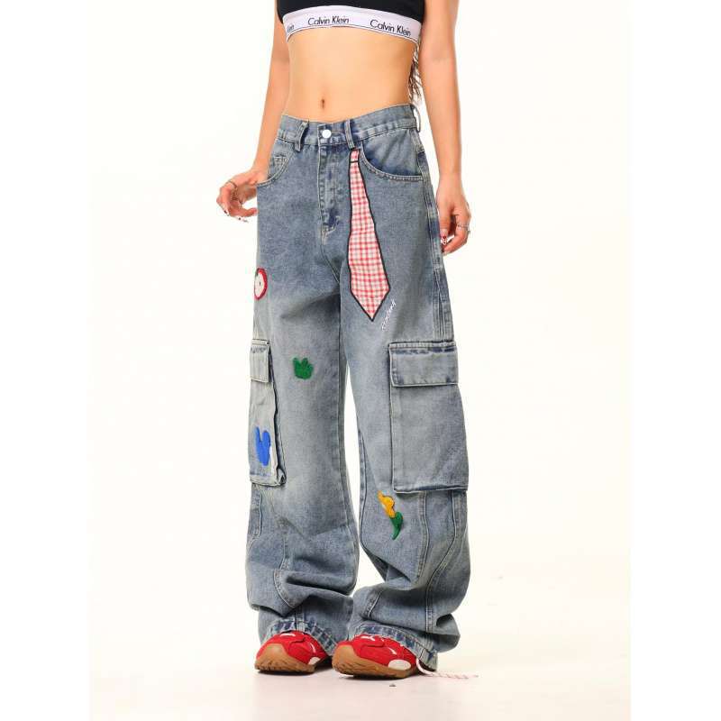 Unisex Classic Denim Jeans Loose Fit Daily Outdoor Wear - Image 5