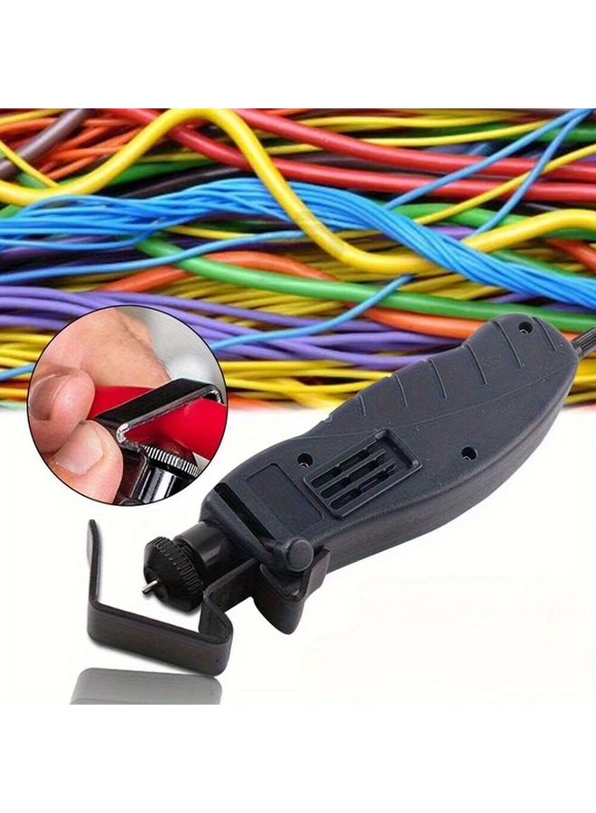 Heavy Duty Black Cable Stripper Manual Wire Cutter Crimping Tool - Image 1