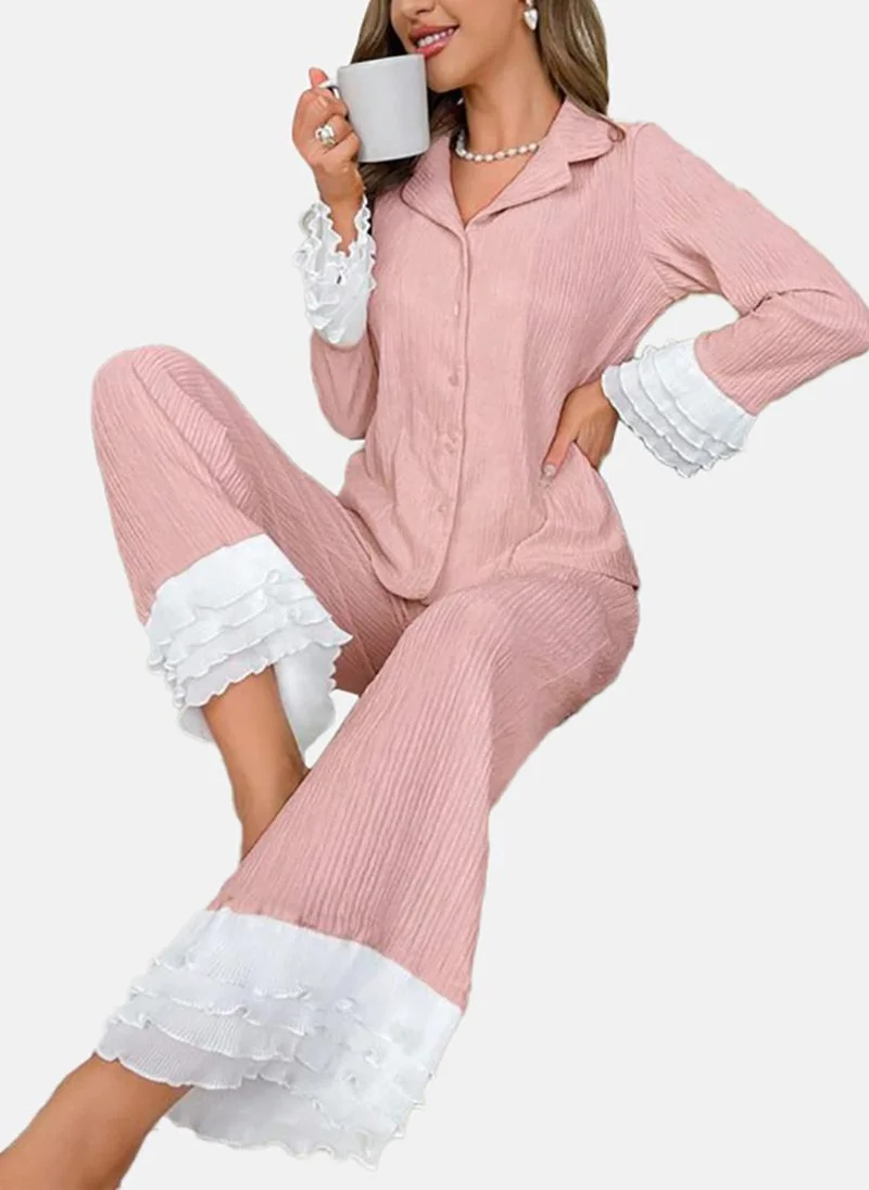 يونيكي Mauve Solid Pyjamas & Shirt