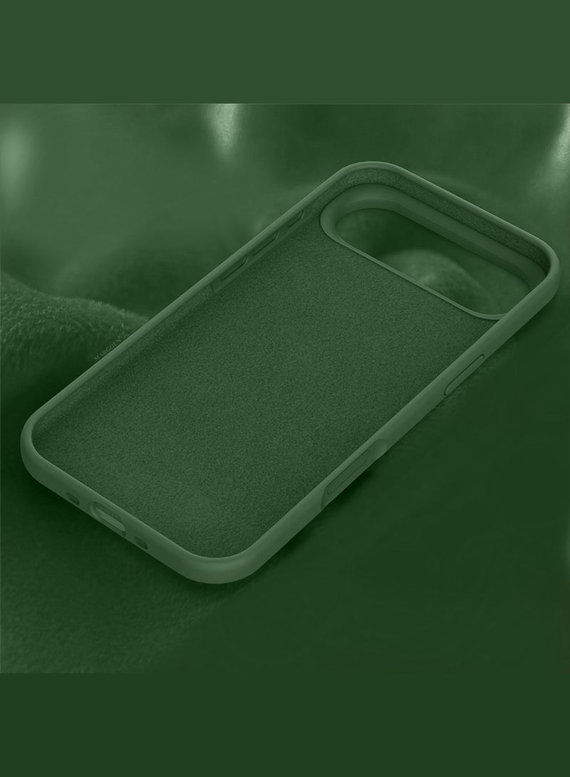 Silicone Protective Phone Case for iPhone 17 Air - Soft Anti-Scratch Microfiber Lining Ultra Slim Drop Protection Phone Cover - Green - Image 5
