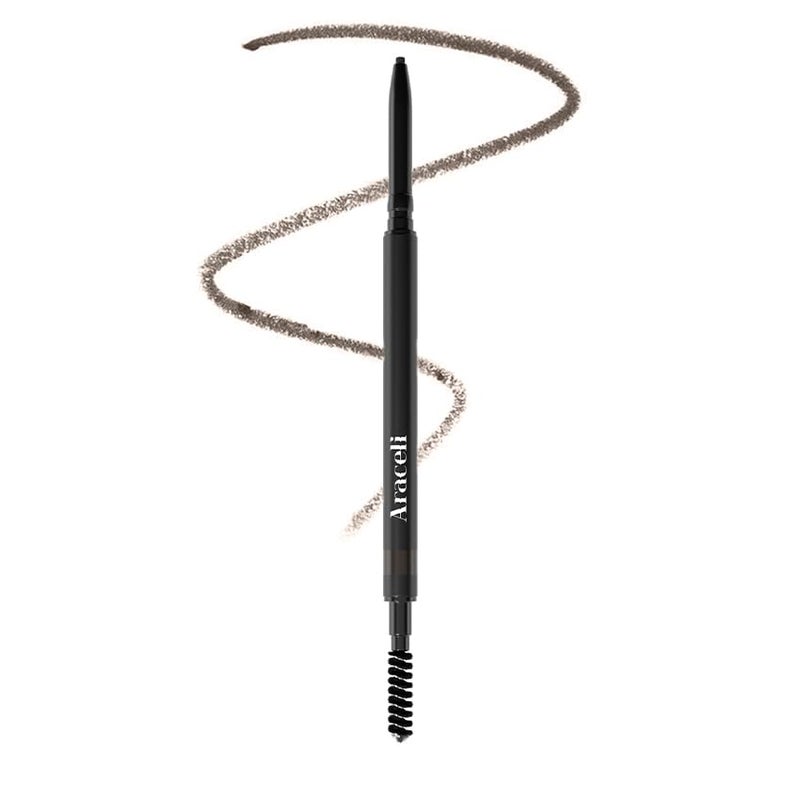 Araceli Beauty Waterproof Eyebrow Pencil for Women  UltraFine Brow Definer with Precision Tip  Spoolie Fills Sparse Areas NaturalLooking Brows Dark Brown Shade