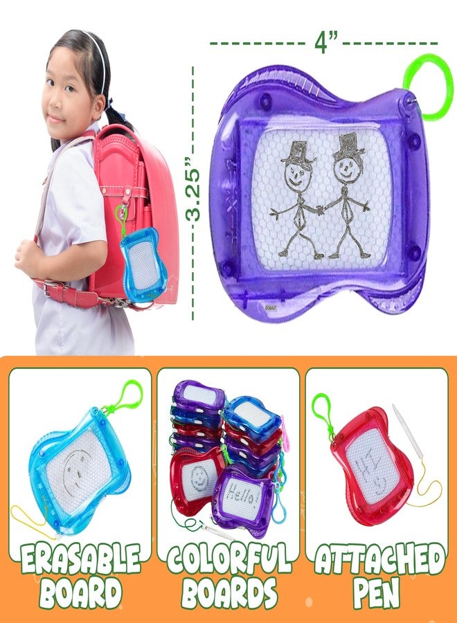 Bedwina Mini Magnetic Drawing Board for Kids - (Pack of 6) Backpack Keychain Clip Drawing Boards, Erasable Doodle Sketch and Writing Pad for Boys and Girls, Birthday Party Favor and Goodie Bag Filler - Image 4
