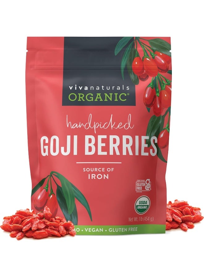 Viva Naturals Organic Goji Berries 0.5kg - Image 1