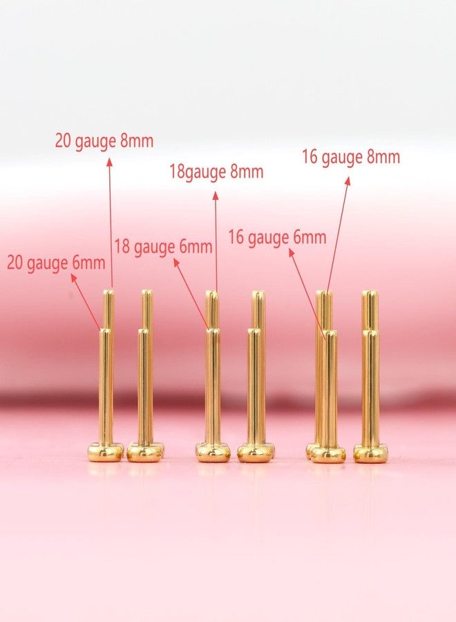 FANSING 20g Cartilage Earring 18k Gold-plated Tragus Stud 3mm CZ Stone Flower Flat Back Earrings for Helix Conch Threadless Push Pin Labret Stud Rainbow 20 Gauge 6mm - Image 5