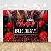 ABLIN 10x7ft Happy Birthday Backdrop Red and Black Balloons Silver Crown Photography Background Happy Birthday Party Decorations for Girls Cake Table Banner Photo Shoot Props - Image 2