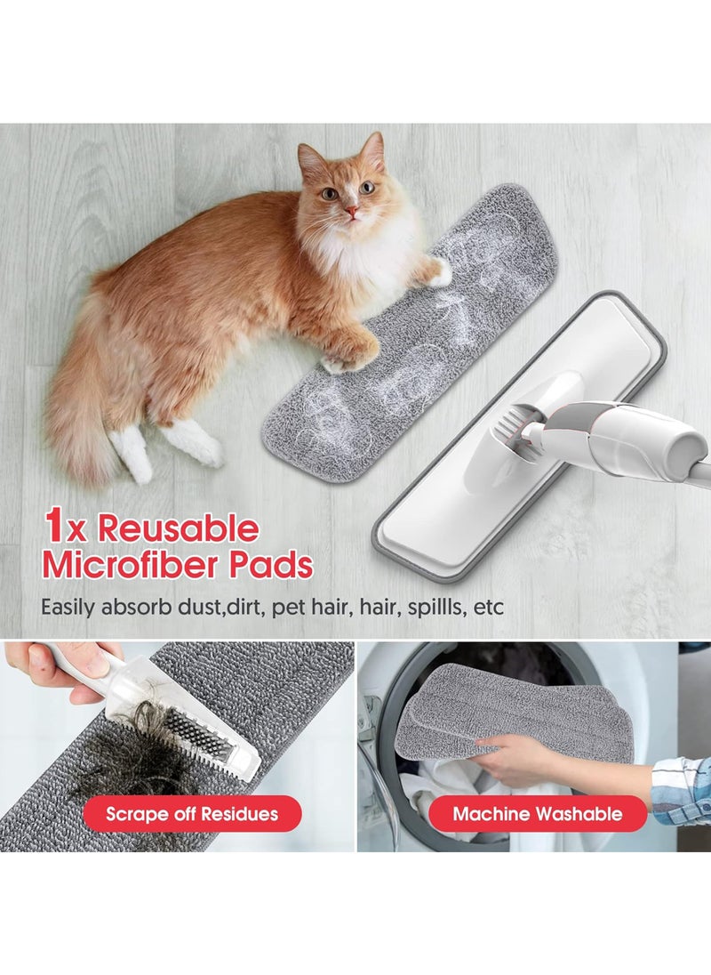 HOME 4 YOU Spray Mops For Floor Cleaning Microfiber Flat Mop With Refillable Bottle and Reusable Pad Floor Mop For Home Kitchen Hardwood Laminate Wood Ceramic Tiles Grey  - Image 5
