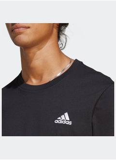 Adidas تي شيرت جيرسيه بشعار صغير مطرز من Essentials  - Image 5