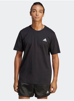 Adidas تي شيرت جيرسيه بشعار صغير مطرز من Essentials  - Image 1