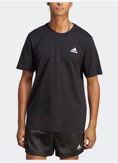 Adidas تي شيرت جيرسيه بشعار صغير مطرز من Essentials  - Image 2