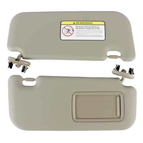 PEVAST Complete Left & Right Side Sun Visor Set for Toyota Corolla 2009-2013 - Premium Leather Material & Easy Installation (Beige, Left & Right Side) - Image 2
