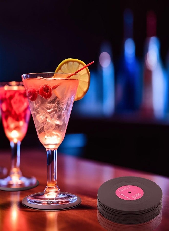 Anpuimult 24 PCS Fun Vintage Vinyl Record Coasters，Retro Vinyl Coasters for Drinks, Mini Vinyl Records Coasters 、Record Player Coasters are Suitable for Desktop Protection - Image 5