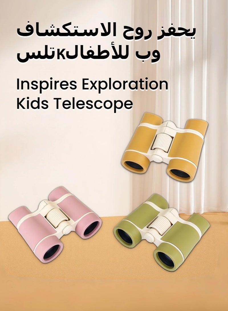 Kids Binocular Telescope, 4x binoculars designed especially for kids, Waterproof Binoculars, Small Telescope for Bird Watching Camping Outdoor Play - Image 2