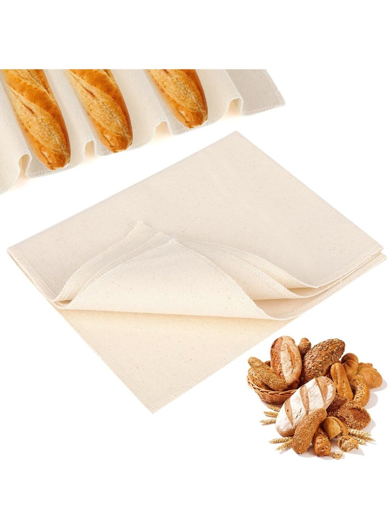 SUNSAR Proofing Cloth for Bread Baking Linen Cloth Reusable Bread Proofing Cloth Thick Baking Bread Cloth for Dough, Baguettes, Loaves, Pastry, Homemade Bread - Image 1