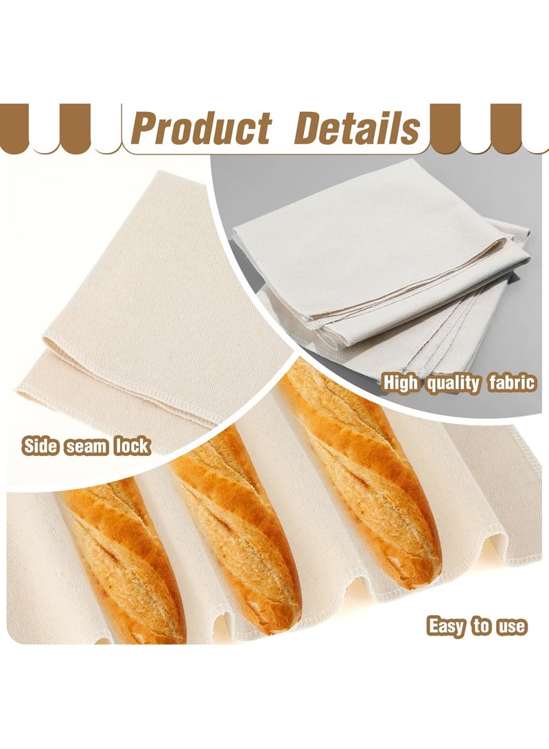 SUNSAR Proofing Cloth for Bread Baking Linen Cloth Reusable Bread Proofing Cloth Thick Baking Bread Cloth for Dough, Baguettes, Loaves, Pastry, Homemade Bread - Image 3