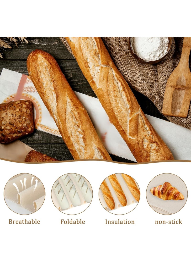 SUNSAR Proofing Cloth for Bread Baking Linen Cloth Reusable Bread Proofing Cloth Thick Baking Bread Cloth for Dough, Baguettes, Loaves, Pastry, Homemade Bread - Image 4