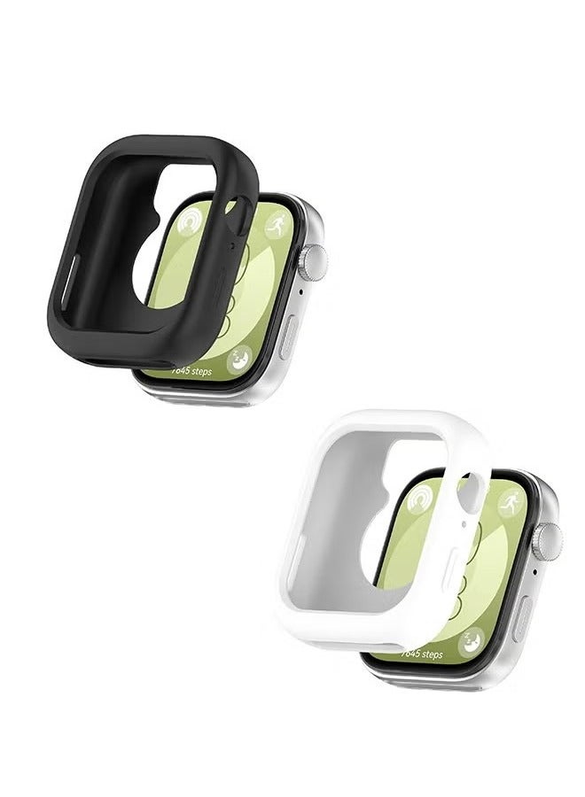 2 Pcs Soft Silicone Protector Cover Case for Huawei Watch Fit 3, Lightweight Shock-Proof Protector Case, Soft TPU Silica gel All-Around Cover Protective Cases  - Image 3