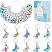 SUNNYCLUE 1 Box 20Pcs Stitch Markers Cute Butterfly Lobster Clasp Charms Crochet Stitch Marker Removable Knitting Stitch Markers Metal Crocheting Markers for Sewing Weaving Knit Threading DIY Craft - Image 2