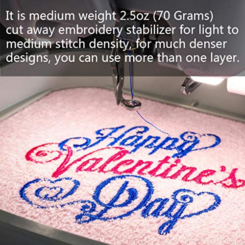 Seneme Cut Away Embroidery Stabilizer Backing (10in x 50yd), Seneme Stabilizer for Embroidery - Medium Weight 2.5oz Cutaway Embroidery Stabilizers - for Machine Embroidery Stabilizer and Hand Sewing - Image 4