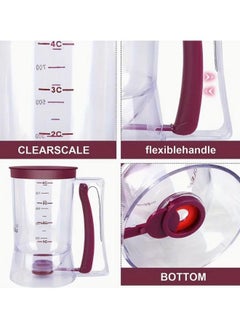 Generic Pancake Batter Dispenser 900mL Manual Batter Dispenser Cupcake Pancake Waffle Measuring Cup Kitchen Baking Tool  - Image 3