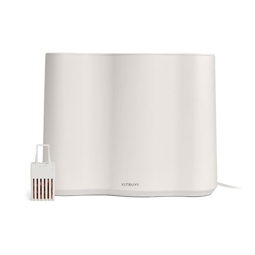 Vitruvi Cloud Bedside Humidifier, White Humidifier, 24 Hr Run Time, 602ft Coverage, Large Home Bedroom, Baby Room - Includes 3 Month Filter - Image 1
