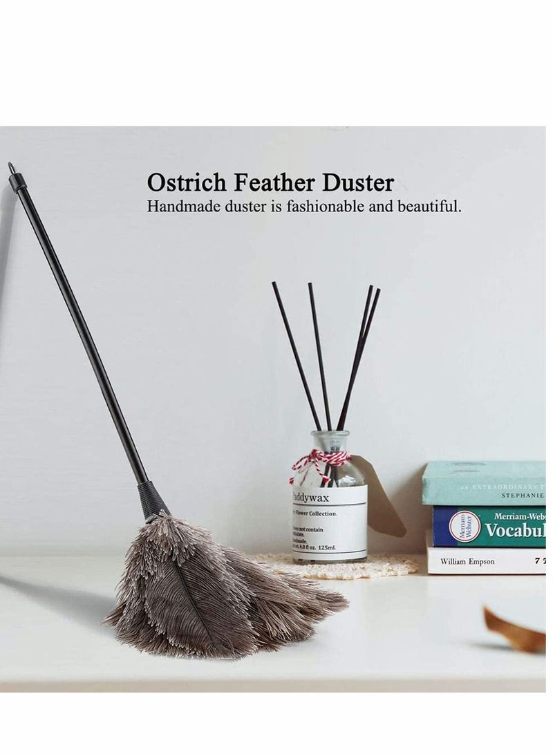 KASTWAVE منظف الريش من ريش النعام، منظف ناعم يمكن غسله ومرن وقابل للانحناء لتنظيف الغبار، السقف الداخلي، مروحة السقف - Image 3