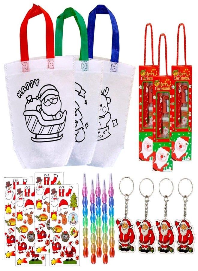 AMYCAUR Merry Christmas Stationery Combo Gift for Kid, Cute School Stationery Gift Combo, Secret Santa Party Return Gift for Kids Stationery Items, New Year Christmas Goody Gift Set (Pack_of_5_Items) - Image 1