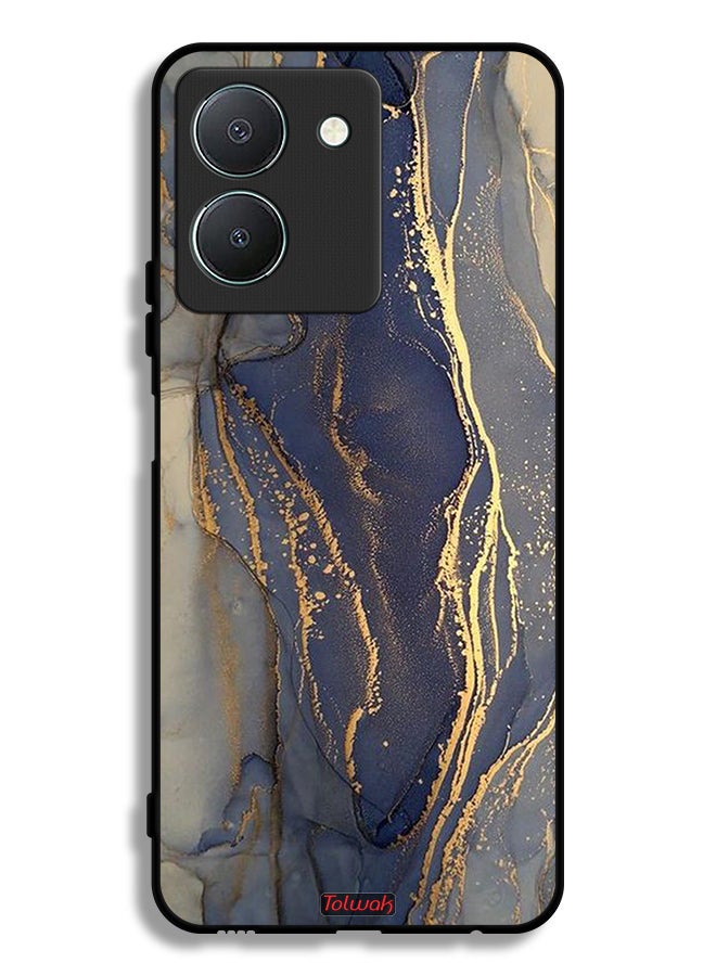 Tolwak Vivo Y36 5G Protective Case Cover Gliter Marble Pattern - Image 1