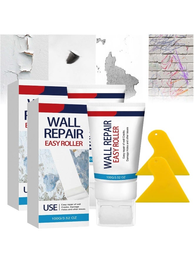 Wall Mending Ointment, 2Pcs Home Wall Repair Cream, 3 in 1 Repair Applicator Wall, Crack Filler for Walls, Patching Plaster Wall Repair,Wall Mending Agent, Hole Patching Kit Wall Drywall  - Image 1