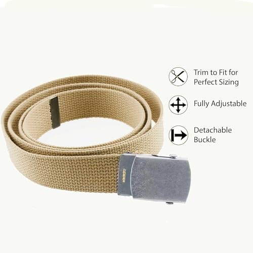 Thomas Bates Cargo Cotton Military Web Belt (Khaki) - Image 3