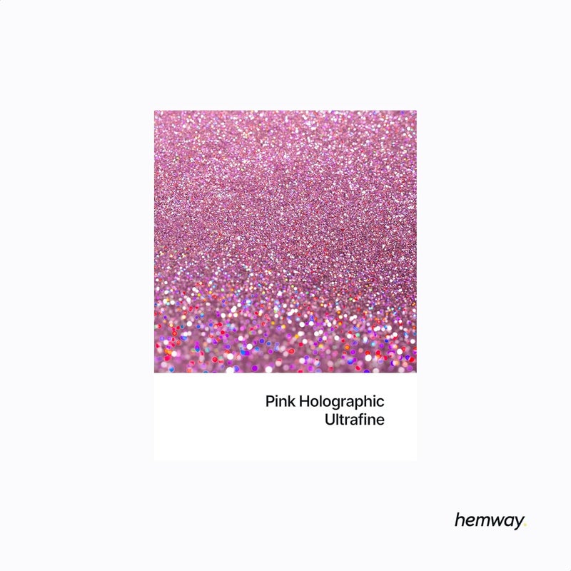 Hemway Pink Holographic Automotive Glitter Flake - Image 2