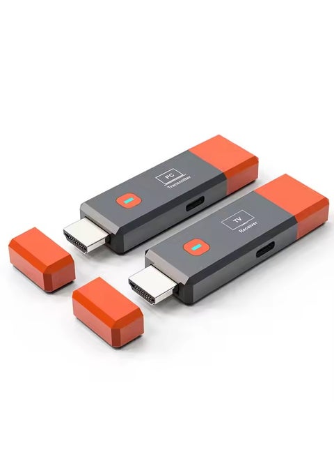 جهاز إرسال واستقبال HDMI لاسلكي، موسع HDMI لاسلكي خارجي،جهاز إرسال ، محول موسع ،328FT/50M 2.4G/5G، تم إخراج فك تشفير 4K 1080P، لبث الفيديو والصوت من الكمبيوتر المحمول/الكمبيوتر الشخصي/صندوق التلفزيون/جهاز العرض/PS4/PS5 إلى الشاشة/التلفزيون.