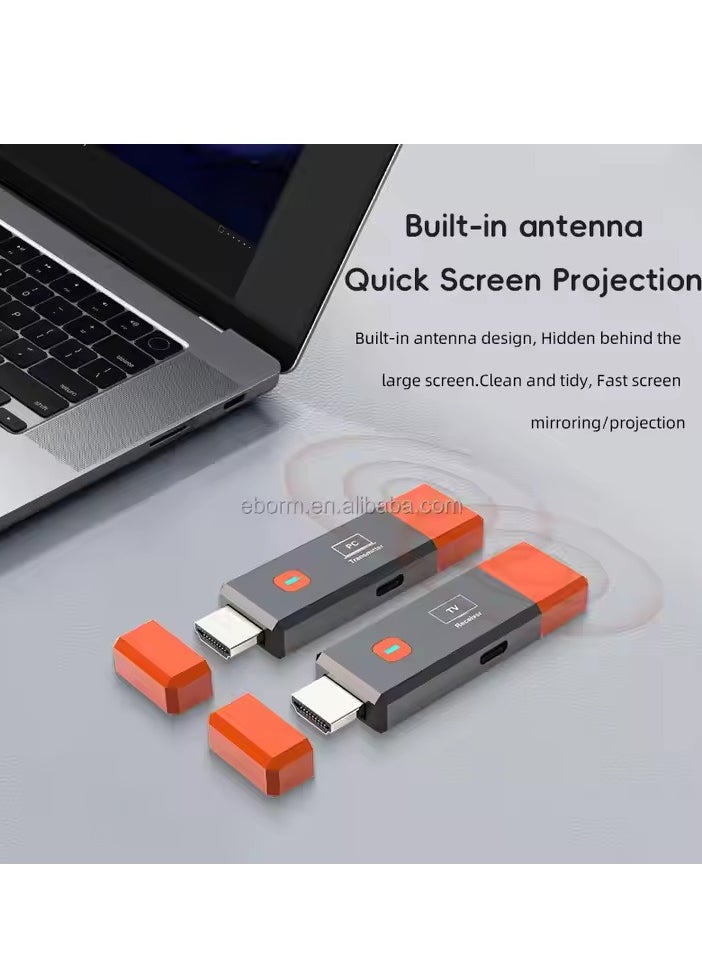 ماركة غير محددة - جهاز إرسال واستقبال HDMI لاسلكي، موسع HDMI لاسلكي خارجي،جهاز إرسال ، محول موسع ،328FT/50M 2.4G/5G، تم إخراج فك تشفير 4K 1080P، لبث الفيديو والصوت من الكمبيوتر المحمول/الكمبيوتر الشخصي/صندوق التلفزيون/جهاز العرض/PS4/PS5 إلى الشاشة/التلفزيون. - Image 1
