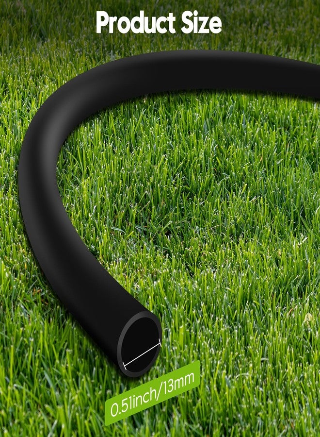 Moocci 50 FT 1/2 Inch Drip Irrigation Tubing Kit-Drip Line Irrigation Hose 1/2 Inch with 1/2" to 1/4" Barbed Locked 6-Way & 1/2" Tee Connectors-Drip Tube Irrigation Fittings System Parts for Garden Watering - Image 2