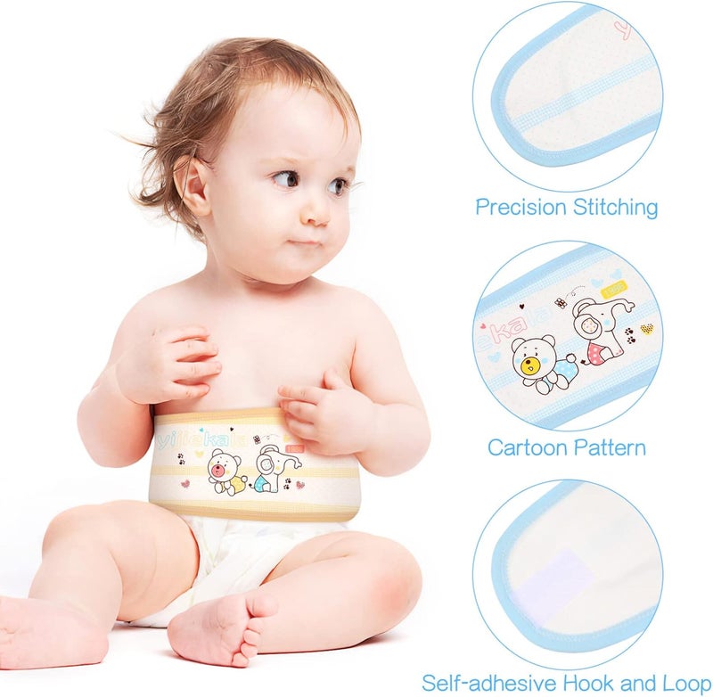 Healifty Baby Belly Button Band 4 Pcs Infant Belly Bands Umbilical Cord Navel Belt for Baby Infant Random Color - Image 3