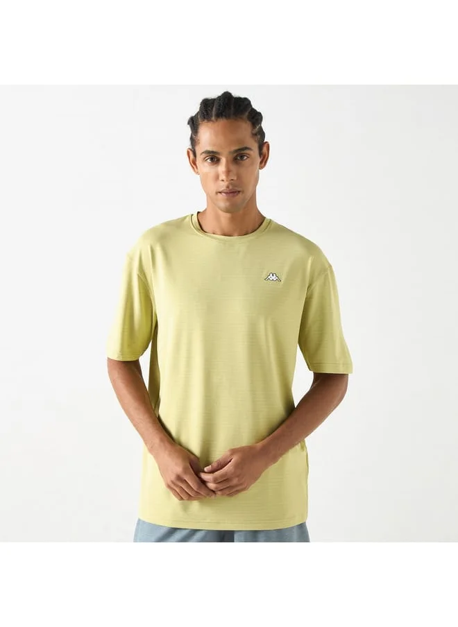 Kappa Kappa Textured T-shirt with Short Sleeves and Crew Neck