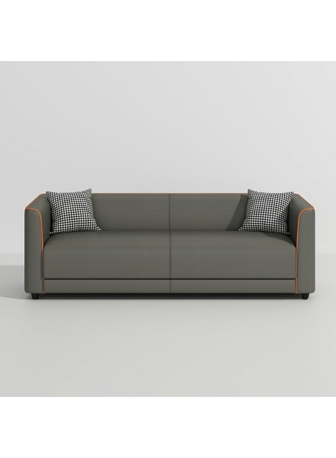 Zayn comforts Compact Scandinavian Pine Sofa, Solid Color, Water Resistant 130 X 66 X 66 Cm Dark Gray