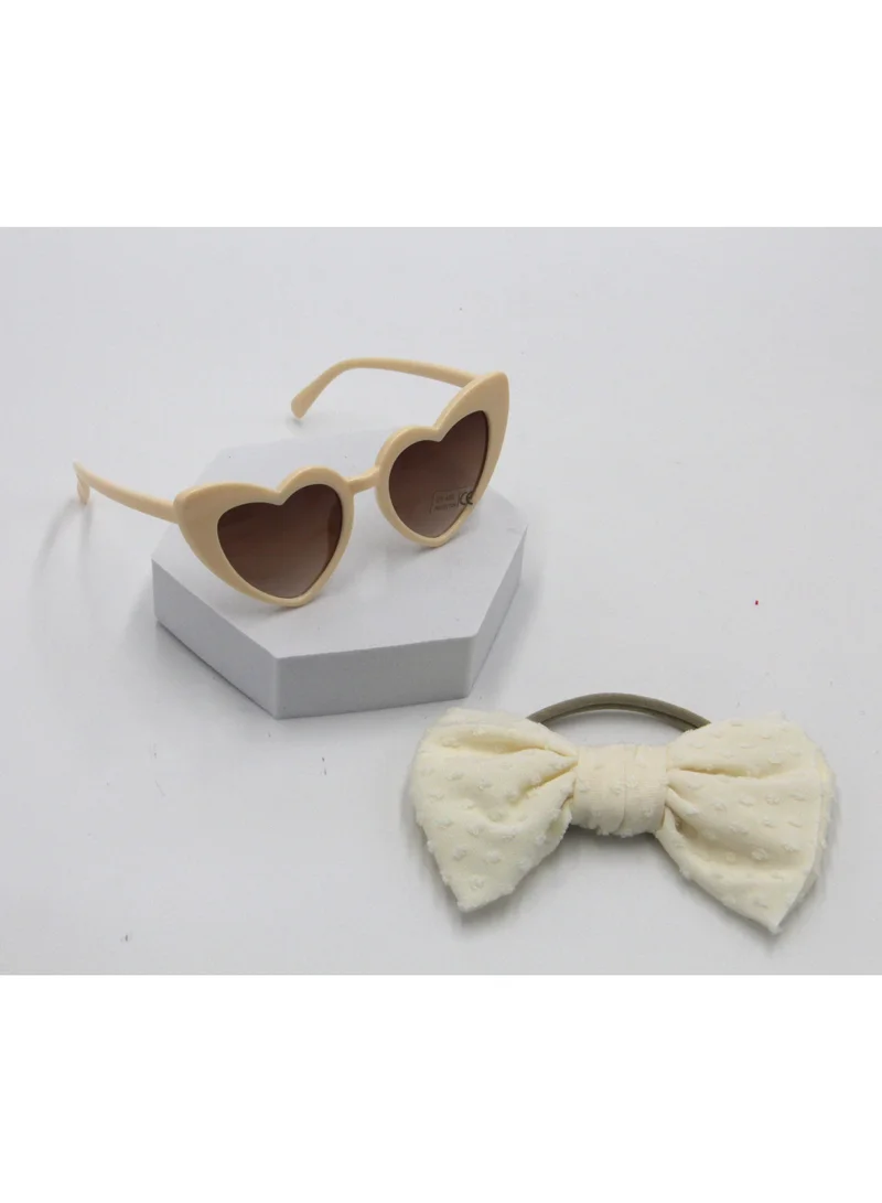 D'Daniela Yara Glasses and Flower Headband Set For Babies and Girls - Cream