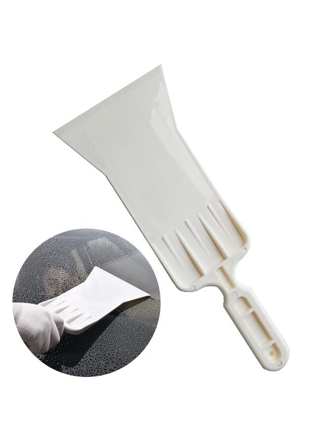 Abnaok Tools Long Handle Auto Bulldozer Squeegee for Window Tint Film Installing Car Vinyl Wraps Window and Glass Cleaning (White) - Image 1
