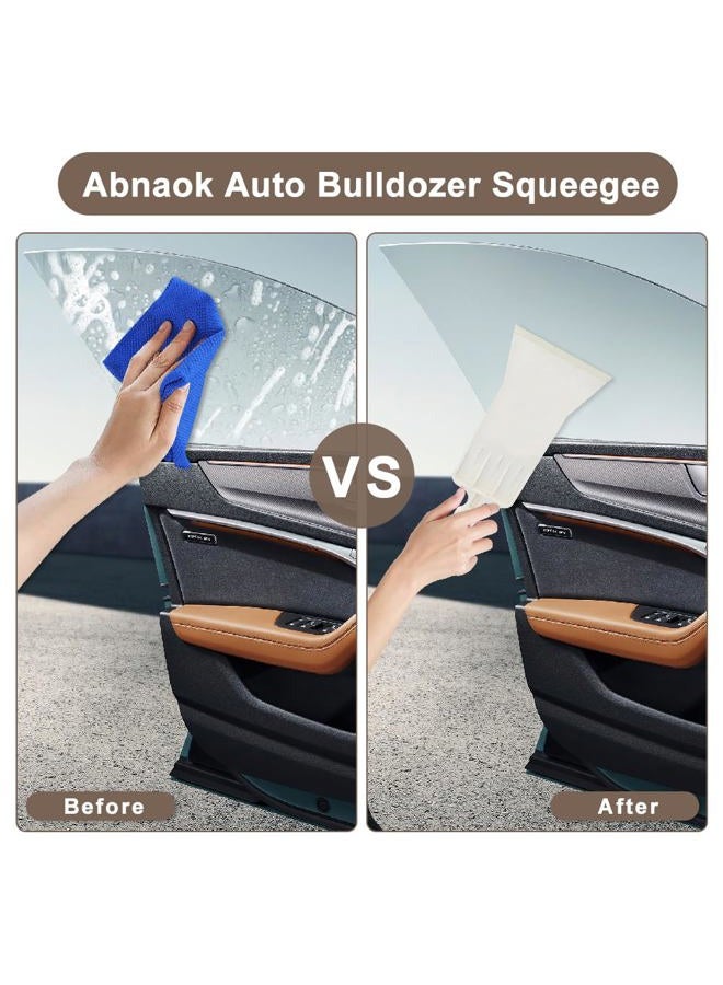 Abnaok Tools Long Handle Auto Bulldozer Squeegee for Window Tint Film Installing Car Vinyl Wraps Window and Glass Cleaning (White) - Image 4