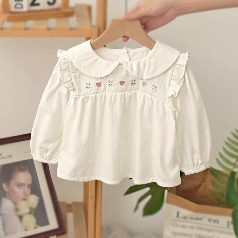 Baby Girls Spring Floral Print Shirt Cardigan Style - Image 3
