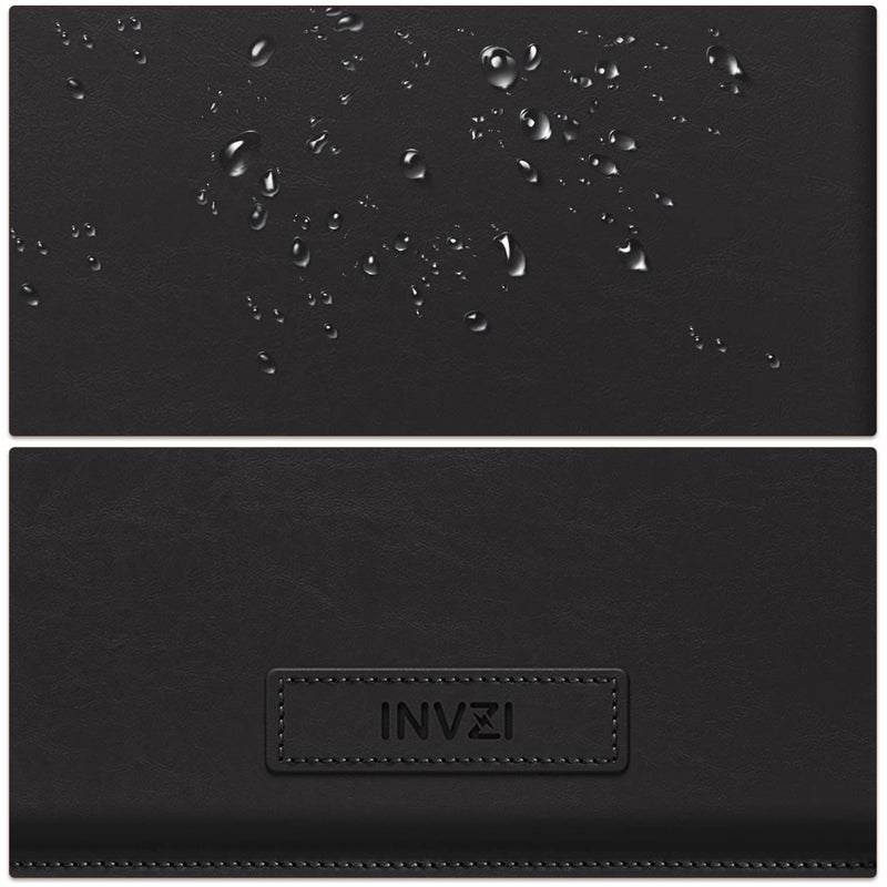 INVZI  INVZI MacBook Sleeve, Vegan Leather Bag Compatible with 13”/14" MacBook Air, MacBook Pro 14 inch M3 M2 M1 2021-2024, Compact Design with Invisible Stand (Black)  - Image 5