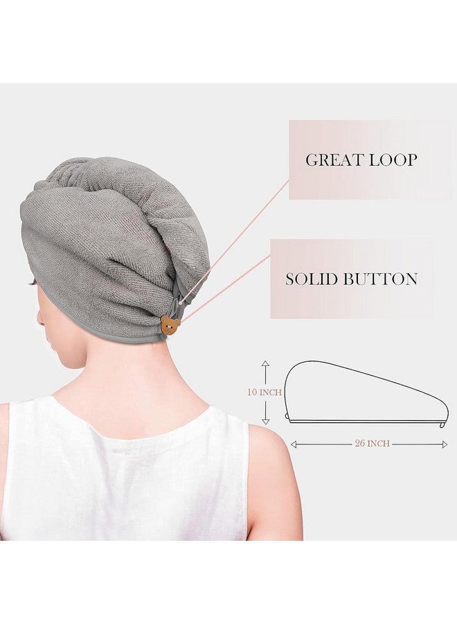 Fuelbyte 3 Pcs Hair Towel Wrap for Women-Quick Drying Microfiber Towel for Hair with Elastic Loop for Tying-Super Absorbent Head Towels Wrap for Ladies Hair Turban - Image 5