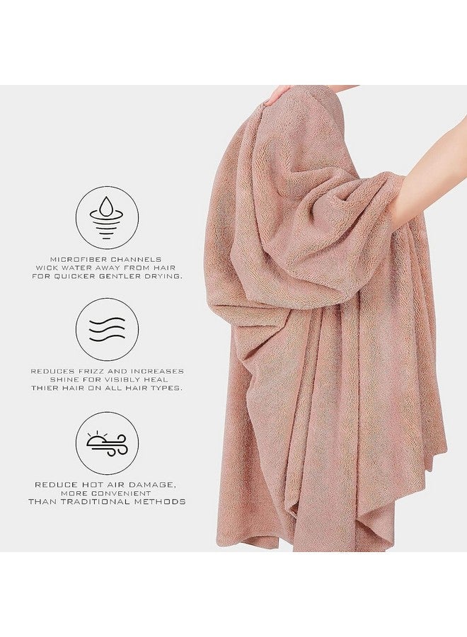 Fuelbyte 3 Pcs Hair Towel Wrap for Women-Quick Drying Microfiber Towel for Hair with Elastic Loop for Tying-Super Absorbent Head Towels Wrap for Ladies Hair Turban - Image 4