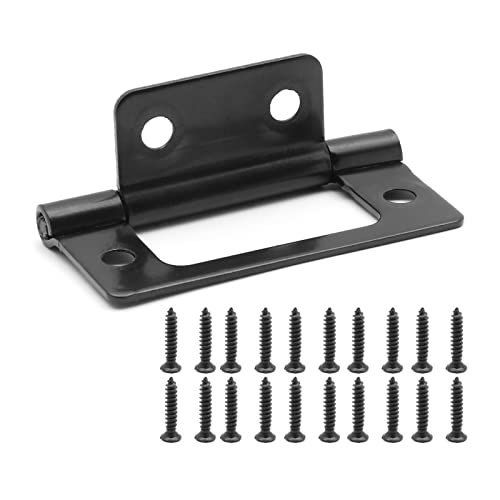 Litoexpe 6 Pcs Non-Mortise Door Hinges, 2 x 0.97 Inch Matte Black Bifold Door Hinges for Variable Kitchen, Bathroom - Image 5