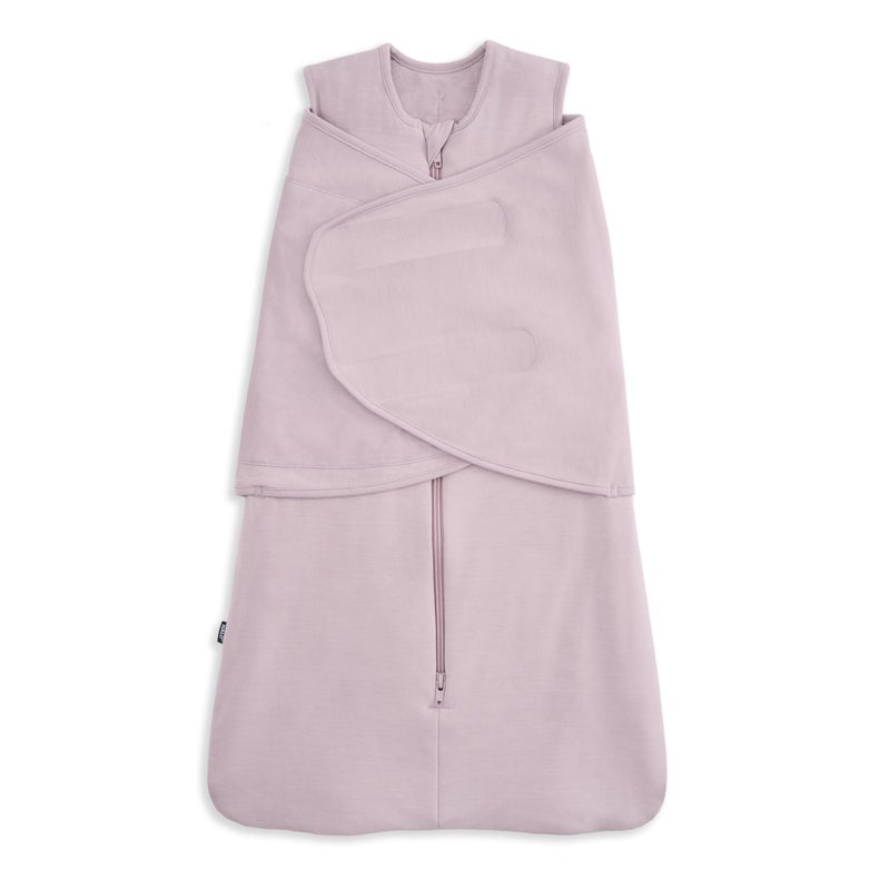 HALO SleepSack SuperSoft Swaddle, Cozy Bamboo Viscose, 3-Way Adjustable Swaddle, 2 Way Zipper, 2 TOG, Mauve, Newborn (Pack of 1) - Image 1