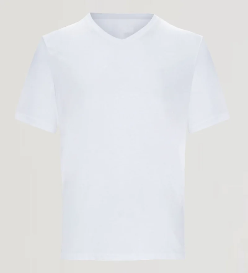 Maruf Shop Men's Short Sleeve V Neck Slimfit Lycra Plain Mody T-Shirt
