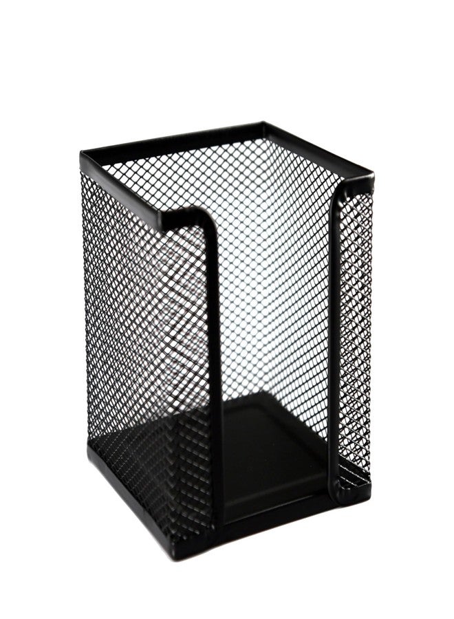 Huron Desktop Desk Sticky Note Pad Memo Note Cube Holder Dispenser for Office Home School, Black Metal Mesh - Image 4
