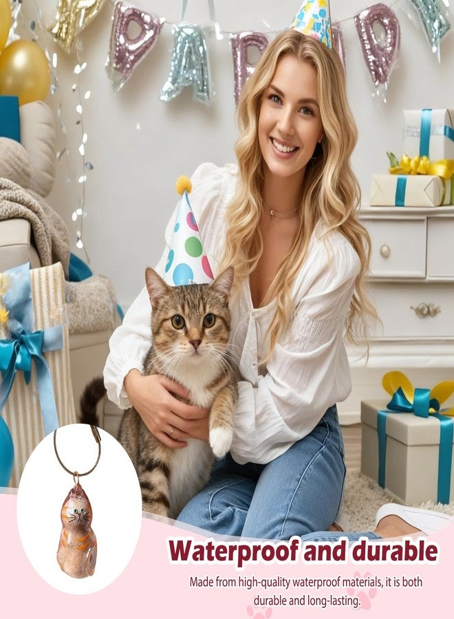 CIYOJA Cat Pet Keepsake Funeral Supplies: DIY Pet Fur Memory Capsule, Memorial Keychain for Cats, Transparent Transparent Material Pets Fur Keepsake, Self-Fill cat Memorial Gift for Pets Lovers (No.5) - Image 3