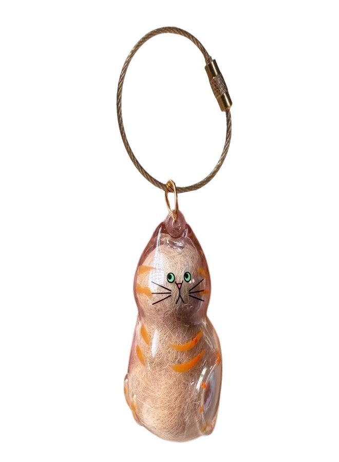 CIYOJA Cat Pet Keepsake Funeral Supplies: DIY Pet Fur Memory Capsule, Memorial Keychain for Cats, Transparent Transparent Material Pets Fur Keepsake, Self-Fill cat Memorial Gift for Pets Lovers (No.5) - Image 1