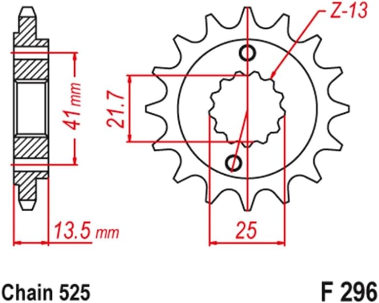 QASULER 525 Motorcycle Front Sprocket (15 Teeth) - Image 2